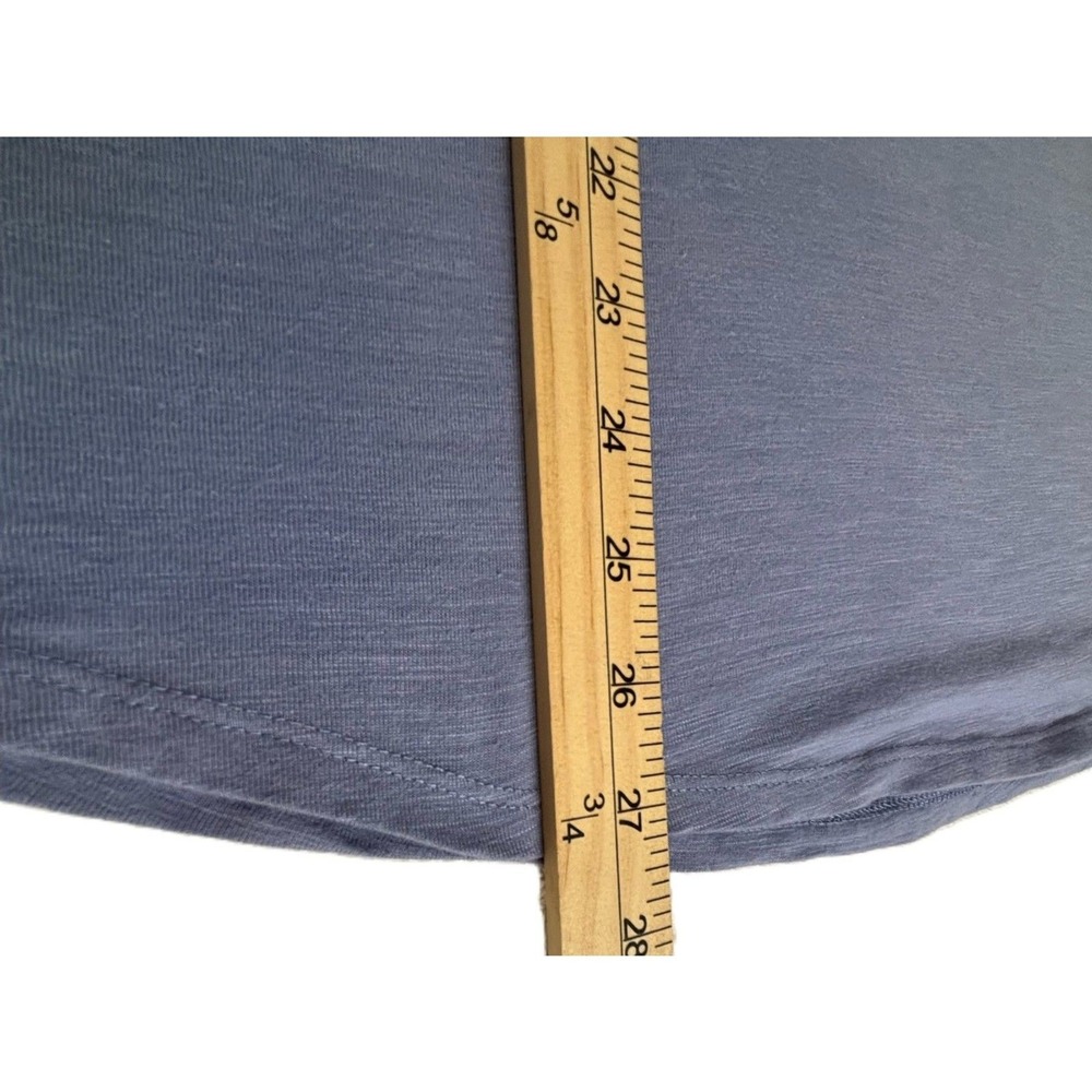 💥🏷️Plus Size 2X Croft & Barrow Henley Shirt Blue Button Front Short Sleeve - Picture 7 of 7